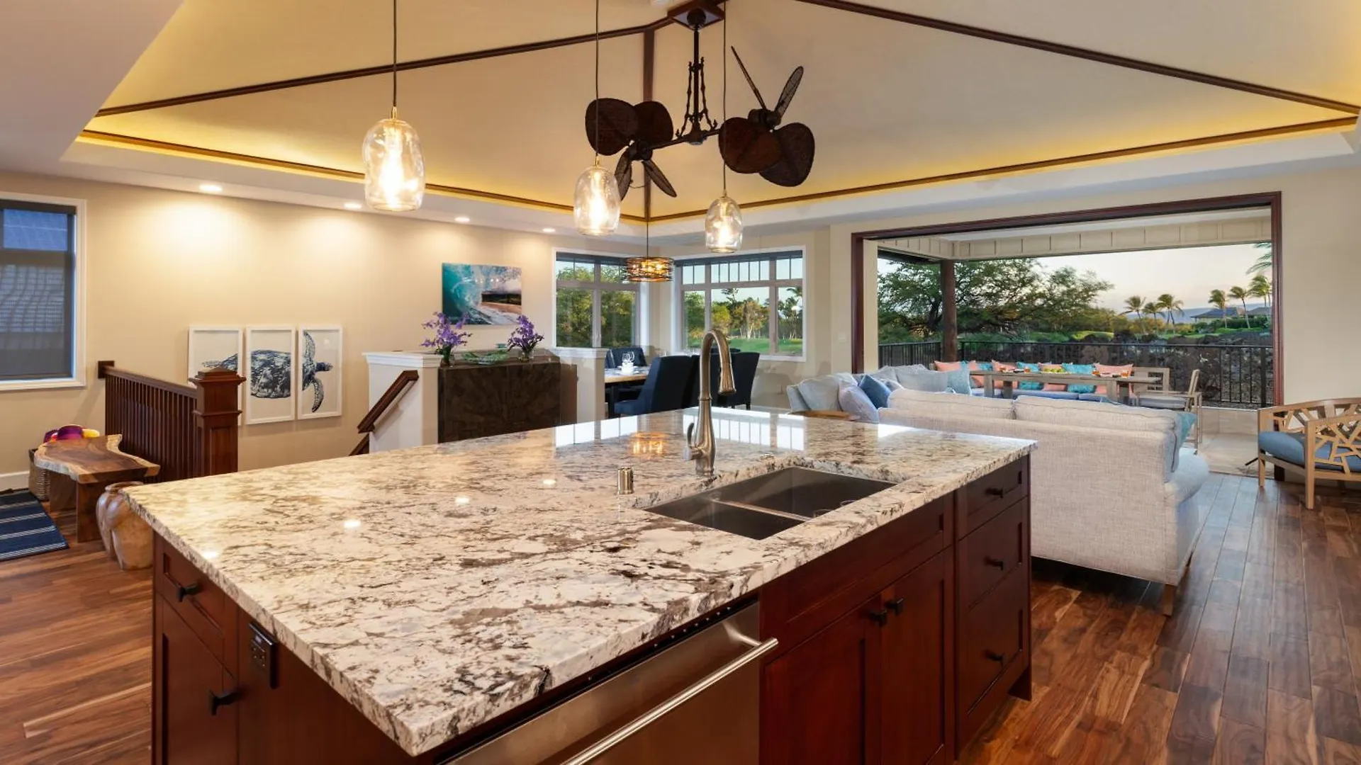 Vakantiehuis Daydream Villa Dreamy 4Br Kamilo Home With Golf And Mountain View Waikoloa
